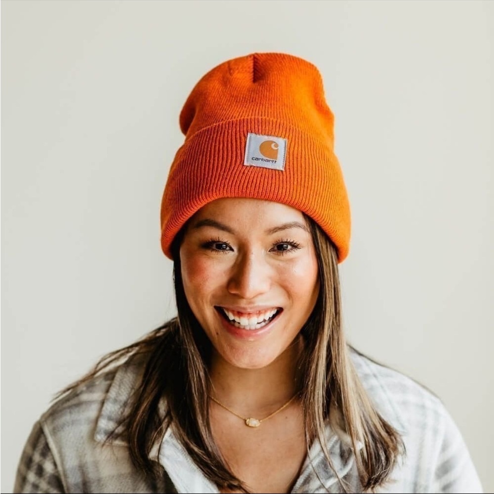 Carhartt Knit Cuffed Beanie Orange Carhartt Beanie Patch NWT A18 R85